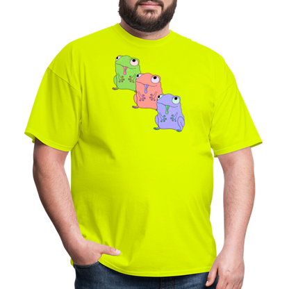 Froggy Friends Unisex Ultra Cotton Adult T-Shirt - safety green