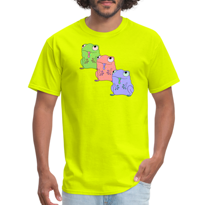 Froggy Friends Unisex Ultra Cotton Adult T-Shirt - safety green