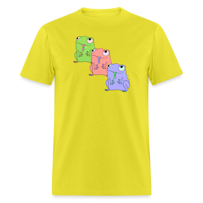 Froggy Friends Unisex Ultra Cotton Adult T-Shirt - yellow