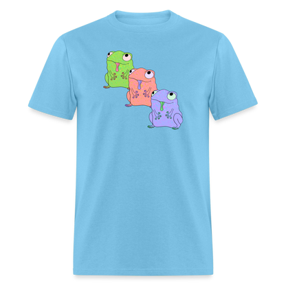 Froggy Friends Unisex Ultra Cotton Adult T-Shirt - aquatic blue