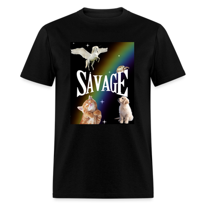 Pretty Savage Unisex Fruit of the Loom Classic T-Shirt - black