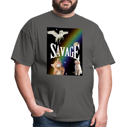 Pretty Savage Unisex Fruit of the Loom Classic T-Shirt - charcoal