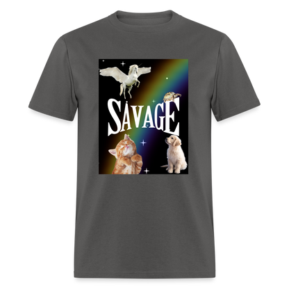 Pretty Savage Unisex Fruit of the Loom Classic T-Shirt - charcoal