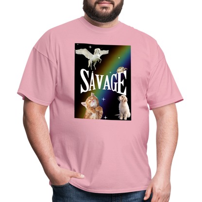 Pretty Savage Unisex Fruit of the Loom Classic T-Shirt - pink