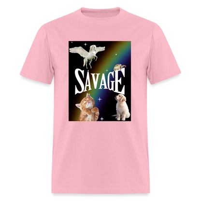 Pretty Savage Unisex Fruit of the Loom Classic T-Shirt - pink