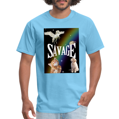 Pretty Savage Unisex Fruit of the Loom Classic T-Shirt - aquatic blue