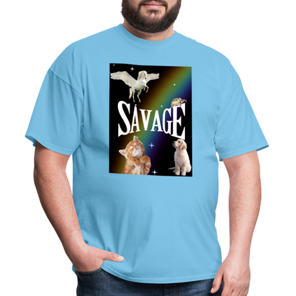Pretty Savage Unisex Fruit of the Loom Classic T-Shirt - aquatic blue