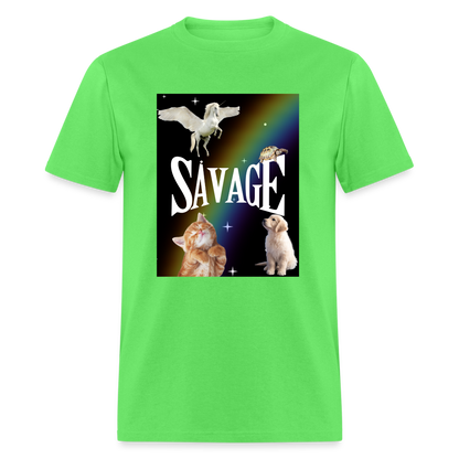 Pretty Savage Unisex Fruit of the Loom Classic T-Shirt - kiwi