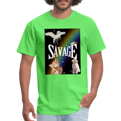 Pretty Savage Unisex Fruit of the Loom Classic T-Shirt - kiwi