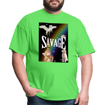 Pretty Savage Unisex Fruit of the Loom Classic T-Shirt - kiwi